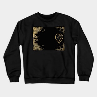 Classic Black and Gold Love Design Crewneck Sweatshirt